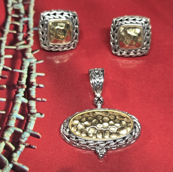 Samuel B. Sterling Silver 22kt Gold Pendant